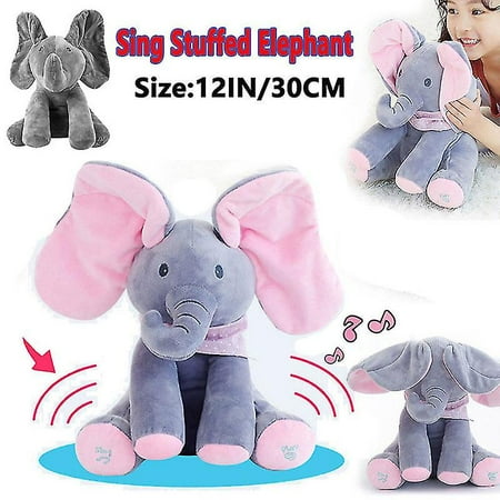 Peek-a-boo Elephant Baby Plush Toy Talking Singing Stuffed Kids Music