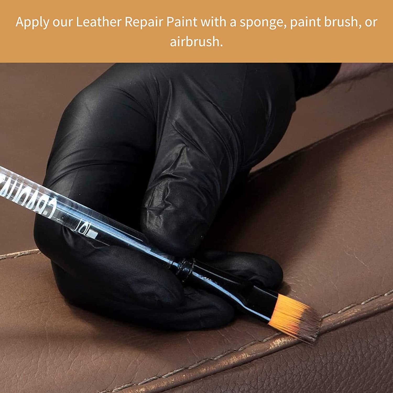 Furniture Clinic Leather Repair Paint | 2-in-1 Seal and Color | Use on  Scratches, Tears, and Holes in Car Seats, Furniture | Quick and Easy  Leather