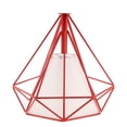 thumbnail image 1 of Pantalla de lámpara de Jaula de Lámpara de Guardia de Bombilla de Metal de Diamante de Metal Moderno 12 Colores Cubierta rojo-blanca, 1 of 8