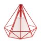 thumbnail image 1 of Lámpara colgante de techo moderna de metal con forma de diamante geométrico. Pantallas para lámparas. Cubierta rojo-blanca, 1 of 9