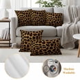 thumbnail image 6 of Pack of 2 Outdoor Pillow Covers 24x24 Inch Waterproof Leopard Throw Pillow Covers,Decorative Couch Pillow Shams Protectors Brown Vintage Leopard Print Pillowcases Cushion Covers for Patio Garden, 6 of 8