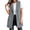 Gray, variant on Women Sleeveless Long Vest Open Front Mid Length Casual Waistcoat Layering Cardigan Gilet S-2XL