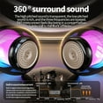 thumbnail image 5 of 2.36" Gyroscopic Bluetooth Speaker - RGB Music Sync Bass, 10m Range & 1000mAh Battery, 5 of 6