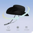 thumbnail image 6 of Boonie Hat, Sun Hat, 2 in 1 Muti-Functional Protection Hat Suit for Outdoor Activities, High-Performance Hat is A Must-have for Summer for Men and Women, Black, 6 of 7