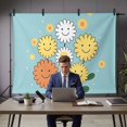 Floral with Smiling Faces Backdrop for Photoshoot,Photography Photo ...