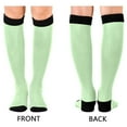 thumbnail image 2 of joogoo Solid Light Green Long Socks Women Men Knee High Sock, 2 of 8
