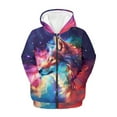 thumbnail image 5 of DISNIMO Galaxy Wolf Hoodie for Boys Kids Zip Up Hoodie Boys Size 6-7 Boy Hoodies Zipper Sweatshirt Boys Hooded Sweatshirts Girls Children Hooded Jacket Little Boy Animal Hoodies with Print, 5 of 7