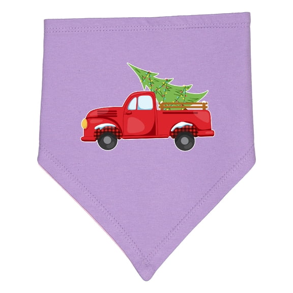 Inktastic Christmas Vintage Truck with Christmas Tree Baby Bandana Bib