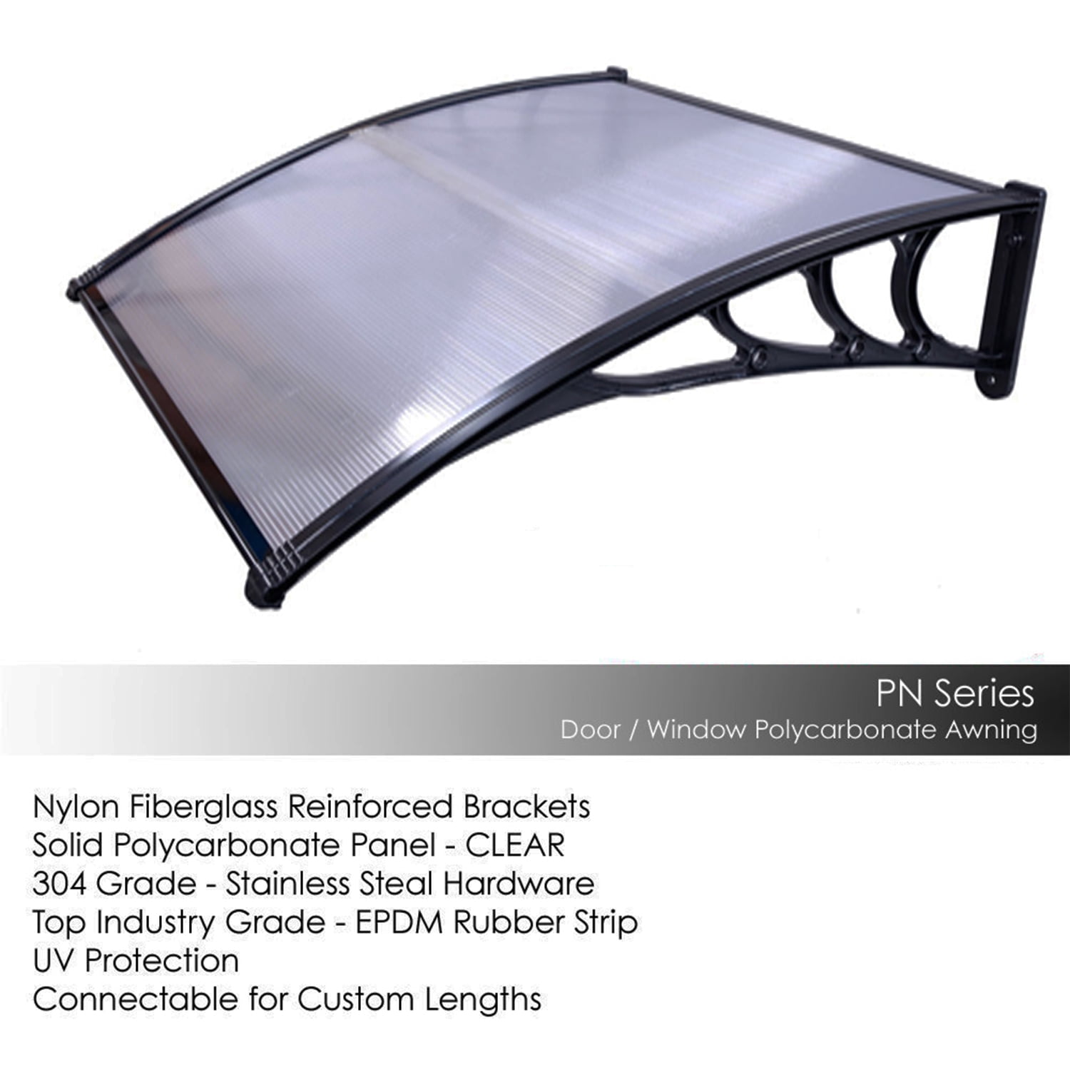 Brown /& Black Bracket FLAWLESSSOT 40x 30 Window Awning Modern Canopy Outdoor Polycarbonate Cover Front Door Outdoor Patio Awning Household Application Rain Cover Eaves