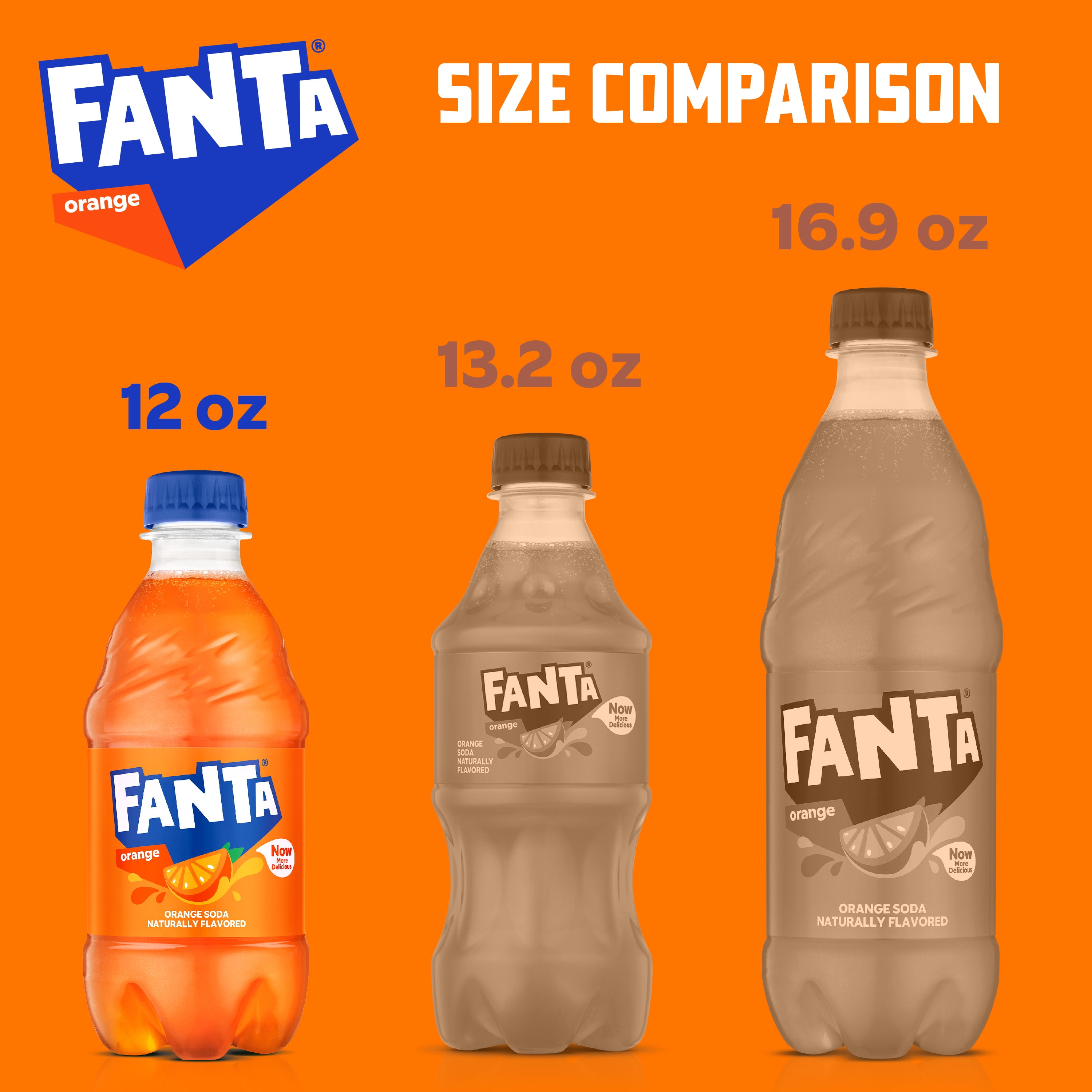Fanta Orange Fruit Soda Pop, 12 fl oz, 8 Pack Bottles