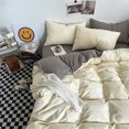 thumbnail image 1 of Black Bedding Set for Boys Girls Bedroom Washed Cotton Duvet Cover Pillowcase Bedspread Simple Fashion Bed Sheet Set Bed Linens, 1 of 7