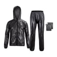 thumbnail image 3 of Traje de lluvia Fernando Impermeable con capucha Negro SG, 3 of 8