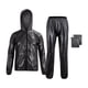 thumbnail image 3 of Trajes de lluvia Sunnimix Conjuntos de chaqueta y pantalones de lluvia Impermeable negro L, 3 of 8