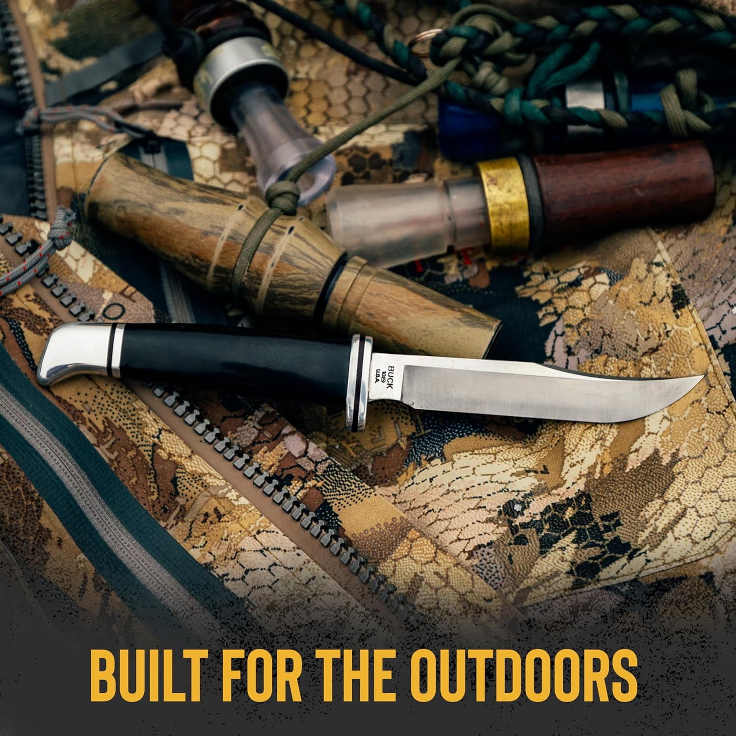 Buck Knives 102 Woodsman Hunting Knife, 4" Fixed Blade, Phenolic Handle, 2.6 oz
