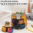 thumbnail image 2 of Cube Réfrigérant en Acier Inoxydable 18/8, BuyGo Glaçons Réutilisables Pierre de Whisky en Métal avec Pince à Glace et Plateau de Rangement pour Congélateur, Idéal pour Vin, Whisky, Jus, Ensemble de 8, 2 of 7