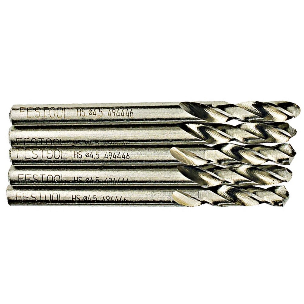 Festool 494446 4.5mm Replacement Drill Bit for Use with Countersink 5pk by Tooltecnic