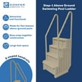thumbnail image 6 of Confer Above Ground Swimming Pool Ladder 4 Stair Step System, Warm Gray, 6 of 9