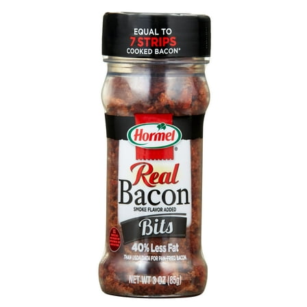 HORMEL Real Bacon Bits Topping, Salad Topping, Shelf-Stable, 3 oz Plastic Jar