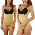 thumbnail image 4 of ToBeInStyle Women's High Compression Shapewear Thong Bodysuit, 4 of 11