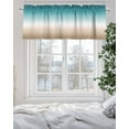 thumbnail image 5 of Teal Green Valances for Windows Khaki Gradient Valance Rod Pocket Light Filtering Short Window Treatments Curtains for Kitchen Bathroom Living Room Bedroom, 1 Panel, 54 x 18 Inch, 5 of 7