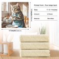 thumbnail image 3 of Striped Cat Washing Dishes Kitchen Cloth Dish Towels for Drying Washing Absorbent Dish Rags Reusable soft kitchen dishcloth set 6 Pack, 3 of 9