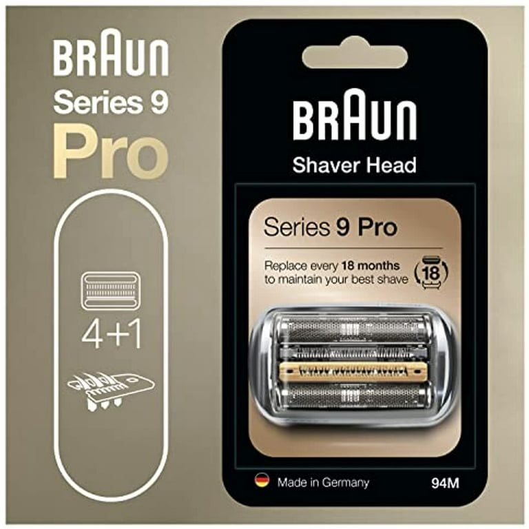 kristal Uitscheiden Het eens zijn met Braun Electric Shaver Head Replacement Part 94M Silver, Compatible with Series  9 Pro and Series 9 Electric Razors for Men - Walmart.com