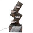 thumbnail image 1 of LuxenHome Fontaine Extérieure Moderne en Ciment Brun, 1 of 10