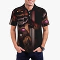 thumbnail image 2 of Lsque Five Nights At Freddy'S Pattern Golf Shirts for Men Dry Fit Print Moisture Wicking Performance Short Sleeve Polo Shirt-3X-Large, 2 of 7
