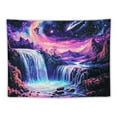 thumbnail image 5 of BCIIG Galaxy Tapestry Trippy Planet Tapestry  Reactive Waterfall Landscape Tapestry Fantasy Mountain Wave Wall Tapestry Mysterious Neon Plants Wall Hanging for Room 40x60inch, 5 of 6