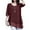 Wine Red, variant on ZANZEA Women Crew Neck 3/4 Sleeve Blouse Double Layer Tops Shirts