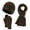 Coffee, variant on Winter Warm Scarf Screen Gloves Men And Women Fashion Comfortable Outdoor Three In One Suit Unisex
