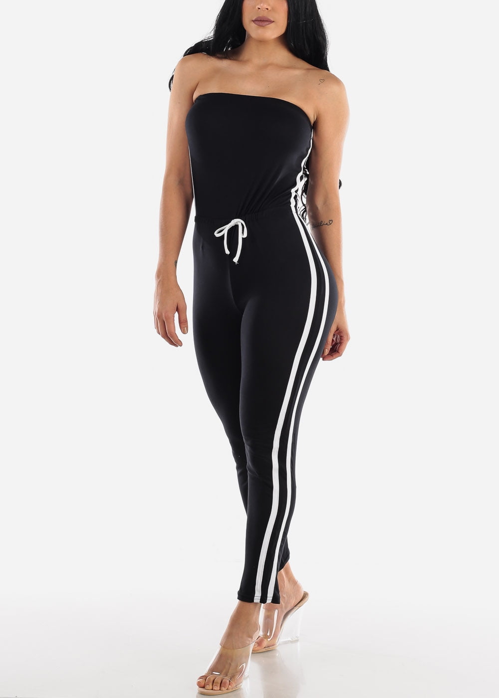 strapless jumpsuit casual