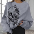 thumbnail image 5 of con estampado de Easy Costume Graphic Tops Pullover para Gris medio cara xl Zulema Sudaderas, 5 of 5