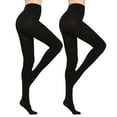 WAJIAFAR Fleece Lined Tights for Women, 2 Pairs Opaque Warm Tights with