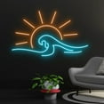 thumbnail image 3 of Handmadetneonsign Sun & Wave Neon Sign, Sunrise Sunset Neon Light, Beach Led Light, Wind Neon Sign, Sea Led Sign, Wall Décor, 3 of 5