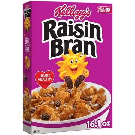 ( 1 PACK ), Kellogg's Raisin Bran Breakfast Cereal, Fiber Cereal, Family Breakfast, Original