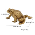 thumbnail image 2 of 2Pcs Feng Shui Copper Pocket Money Frog Fortune Brass Toad Figurin Chinese Coin Metal Craft Home Decor Gift, 2 of 5