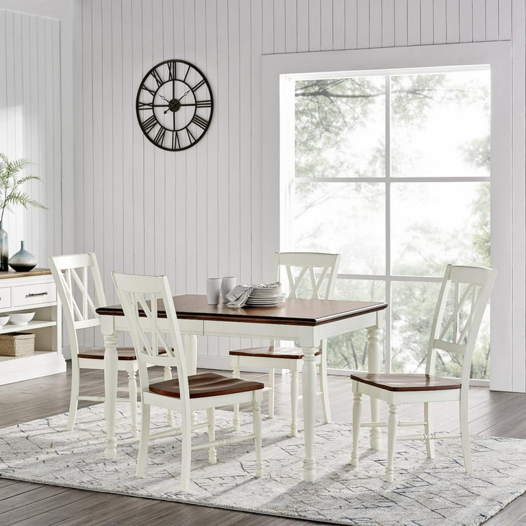 Shelby 5 Piece Dining Set in White Finish Walmart