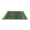 thumbnail image 2 of Ahgly Company Machine Washable Indoor Round Persian Turquoise Blue Traditional Area Rugs, 4' Round, 2 of 4