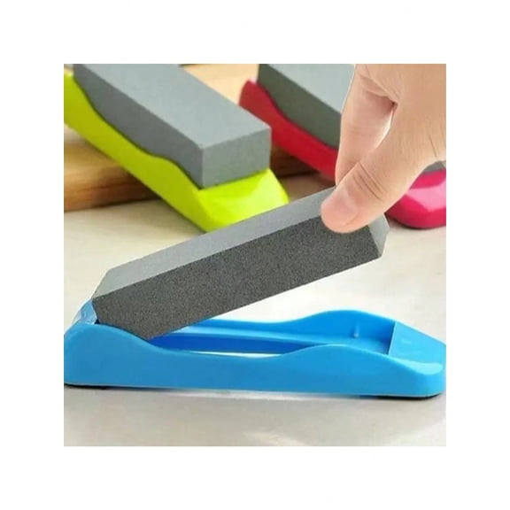 Whetstone Knife Sharpener with Non-Slip Base - Single-Grit Sharpening Stone for Knives & Scissors (1pcs)