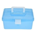 thumbnail image 1 of Caja de almacenamiento de plástico transparente Acuarela Caja de usos múltiples de pintura al óleo p Tomshoo  Azul, 1 of 7