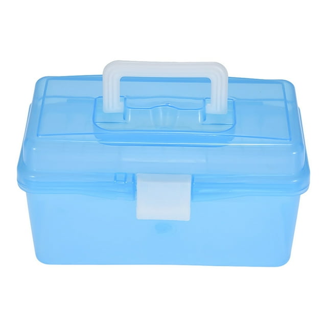 Caja de almacenamiento de plástico transparente Acuarela Caja de usos múltiples de pintura al óleo p Tomshoo Azul