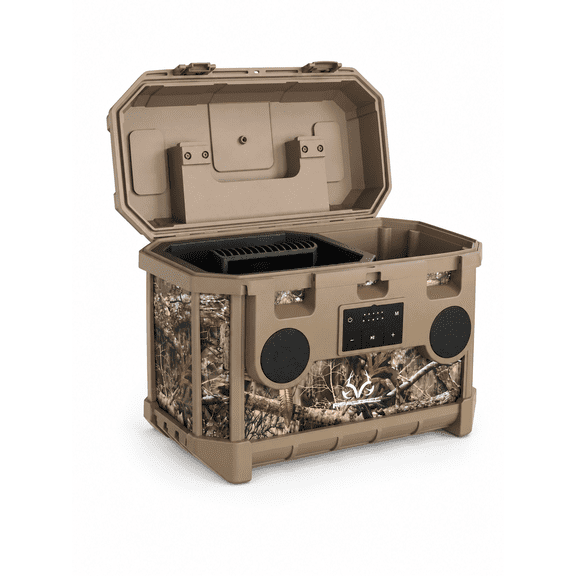 Realtree Toolbox Wireless Bluetooth Portable Speaker, Olive Brown