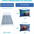 thumbnail image 2 of Todays Kids Monster Truck Bedding Toddler Bed Sheets 2-Piece Toddler Bed Sets for Boys Crib Size, 28x52 Fitted Sheet & 20x30 Pillowcase, Soft Breathable & Fade-Resistant Microfiber, Machine Washable, 2 of 6