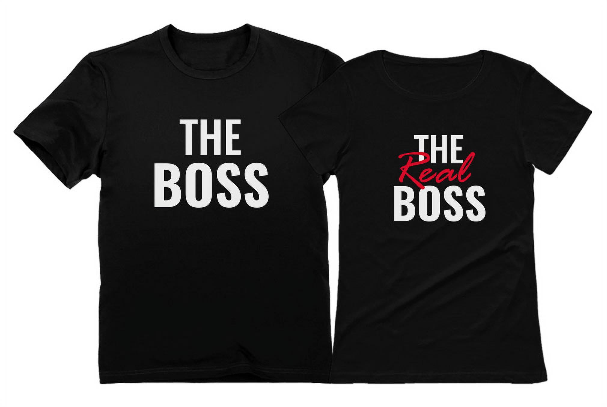 The Boss & The Real Boss Funny Matching T-Shirts - Perfect for