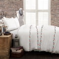thumbnail image 2 of Juego de 3 piezas de edredón blanco con borlas Boho Full / Queen Lush Decor 16T002478, 2 of 2