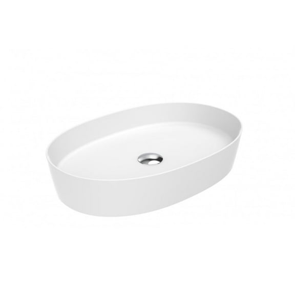 Ws Bath Collections Lago 160 Lago 23-5/8" Oval Ceramic Vessel Bathroom Sink - White