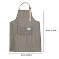 thumbnail image 3 of Aparatos de cocina, accesorios de cocina, utensilios de cocina, delantales de rayas con pechera ajustable y bolsillos, delantal de cocina de lino y algodón para chef, para mujer y hombre, delantal de, 3 of 6