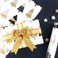thumbnail image 2 of Gold & White Wrapping Paper - 50x70cm, Kraft Paper, Polka Dots, for Christmas/Birthday/Valentine's, Durable, Cute Design, 2 of 4