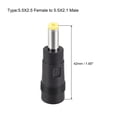 thumbnail image 2 of Unique Bargains 2Pcs DC Power Converter,5.5mm x 2.1mm Male to 5.5mm x 2.5mm Female Adapter Connector, 2 of 3